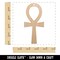 Coptic Cross Ankh Egyptian Hieroglyphic Unfinished Craft Wood Holiday Christmas Tree DIY Pre-Drilled Ornament